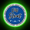UW Stout campus spirit and tradition in vibrant RGB neon