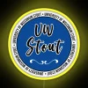 Modern UW Stout University LED Sign with Colorful RGB Lighting