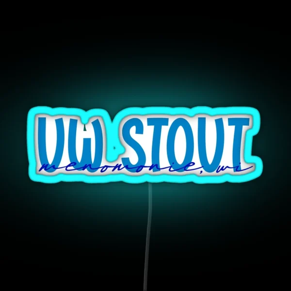 UW Stout RGB Neon Sign