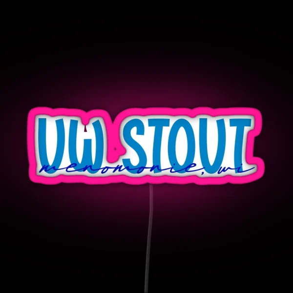 UW Stout RGB Neon Sign