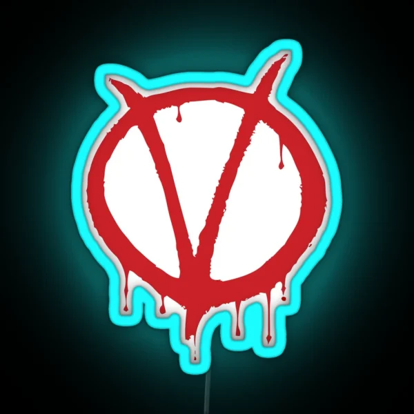 V For Vendetta Alan Moore RGB Neon Sign