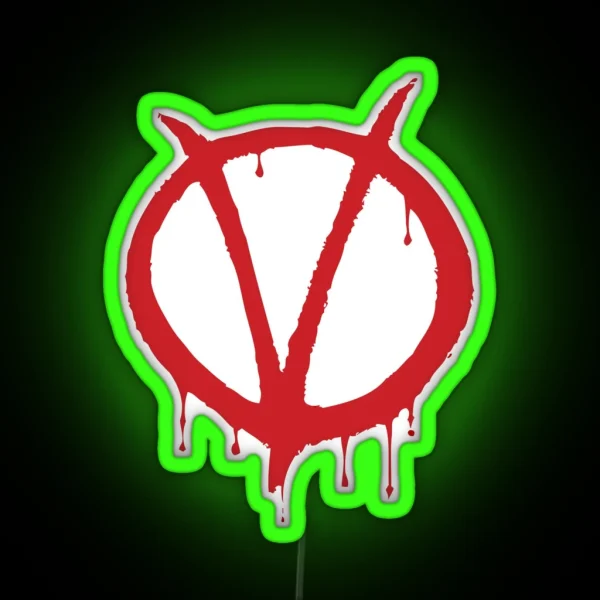 V For Vendetta Alan Moore RGB Neon Sign
