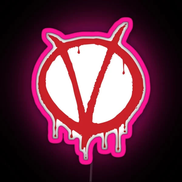 V For Vendetta Alan Moore RGB Neon Sign