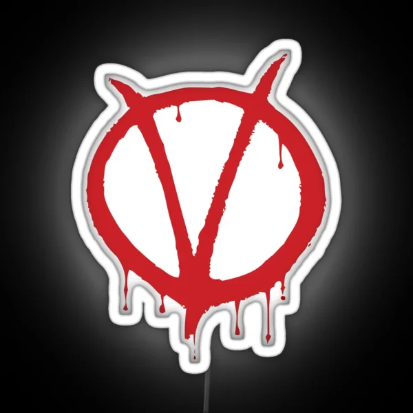 V For Vendetta Alan Moore RGB Neon Sign