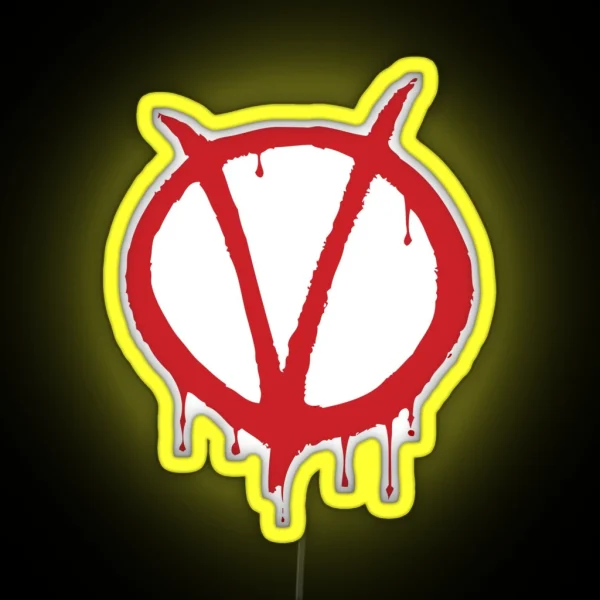 V For Vendetta Alan Moore RGB Neon Sign