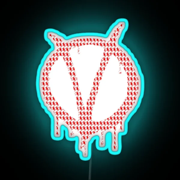 V For Vendetta V S Sign RGB Neon Sign