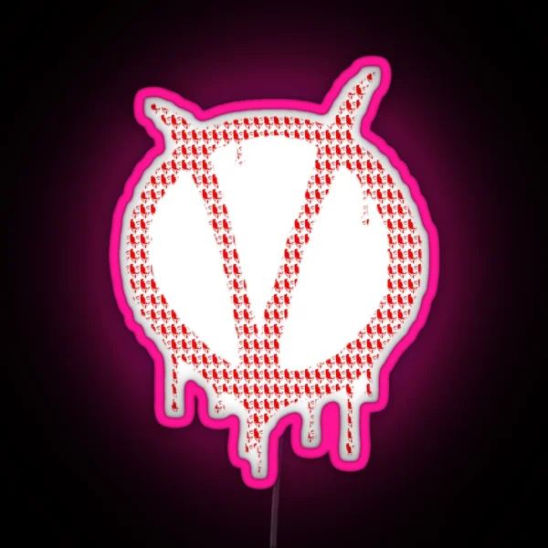 V For Vendetta V S Sign RGB Neon Sign