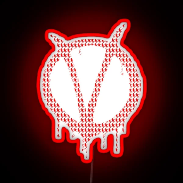 V For Vendetta V S Sign RGB Neon Sign