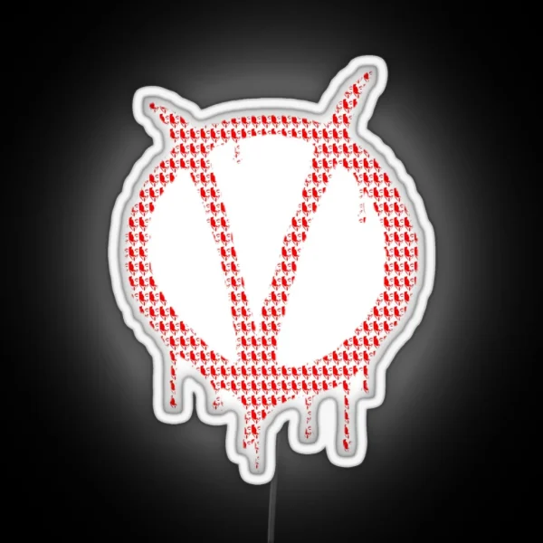 V For Vendetta V S Sign RGB Neon Sign