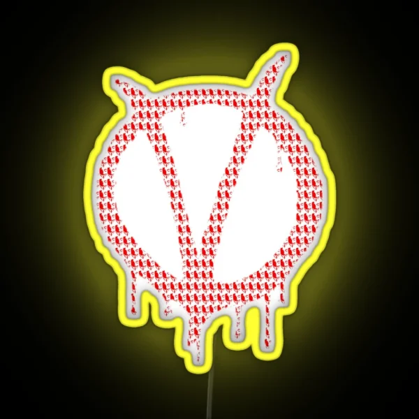 V For Vendetta V S Sign RGB Neon Sign