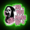 Halloween Horror Sign with Neon Color Changing Ghostface Design