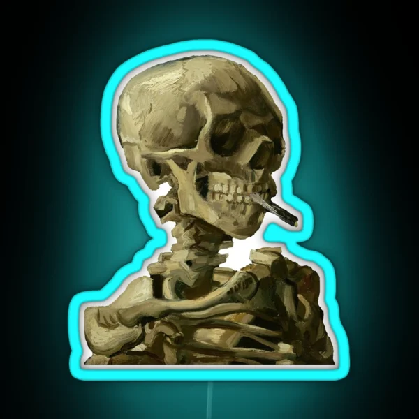 Van Gogh Skull RGB Neon Sign