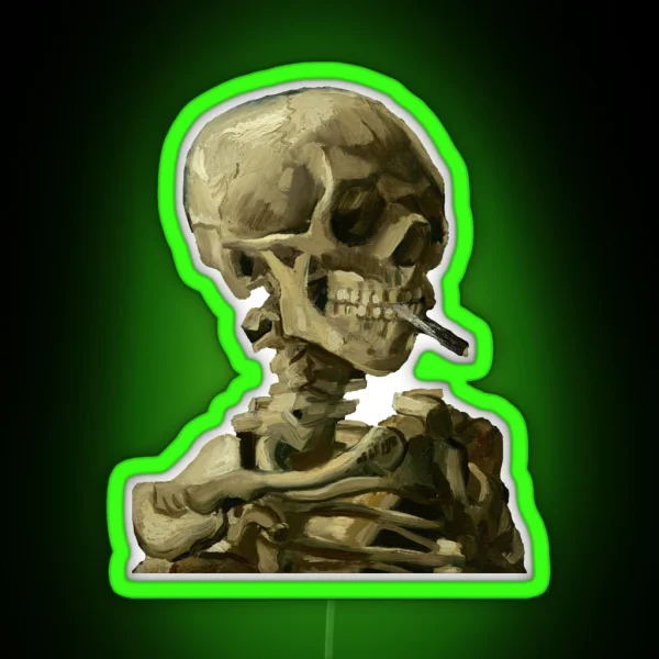 Van Gogh Skull RGB Neon Sign