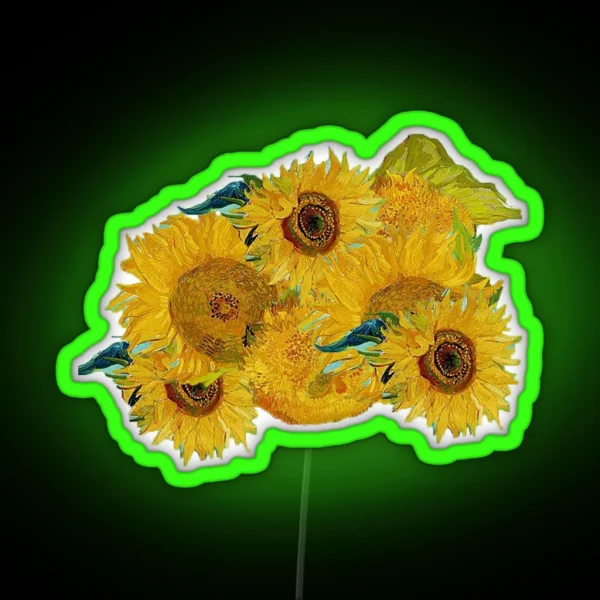 Van Gogh Sunflowers RGB Neon Sign