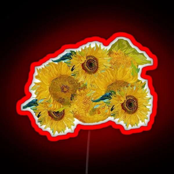 Van Gogh Sunflowers RGB Neon Sign