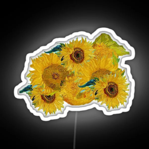 Van Gogh Sunflowers RGB Neon Sign