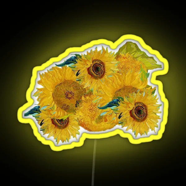 Van Gogh Sunflowers RGB Neon Sign