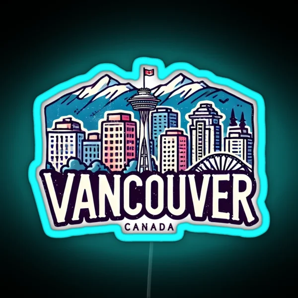 Vancouver British Columbia Canada Abstract RGB Neon Sign