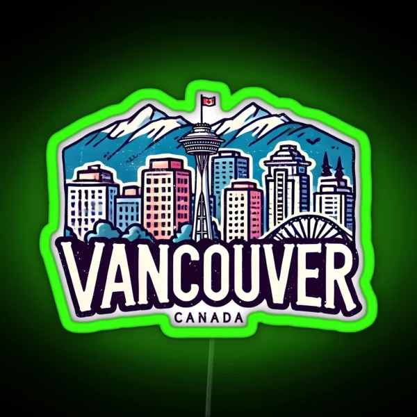 Vancouver British Columbia Canada Abstract RGB Neon Sign