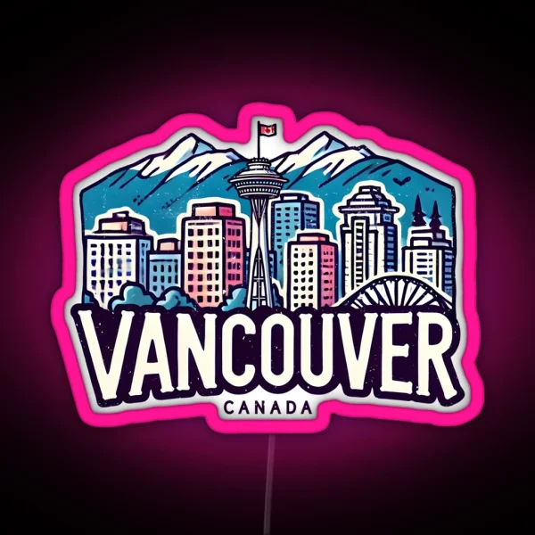Vancouver British Columbia Canada Abstract RGB Neon Sign