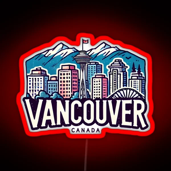 Vancouver British Columbia Canada Abstract RGB Neon Sign