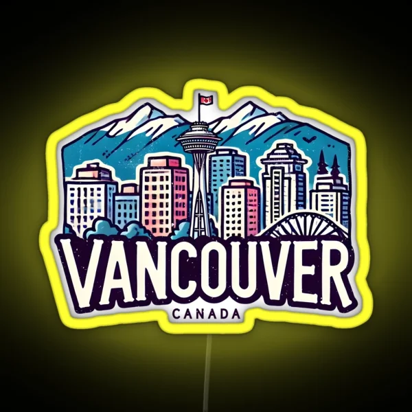 Vancouver British Columbia Canada Abstract RGB Neon Sign