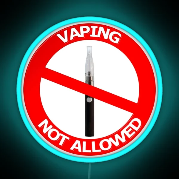 Vaping Not Allowed Sign RGB Neon Sign