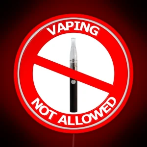 Vaping Not Allowed Sign RGB Neon Sign