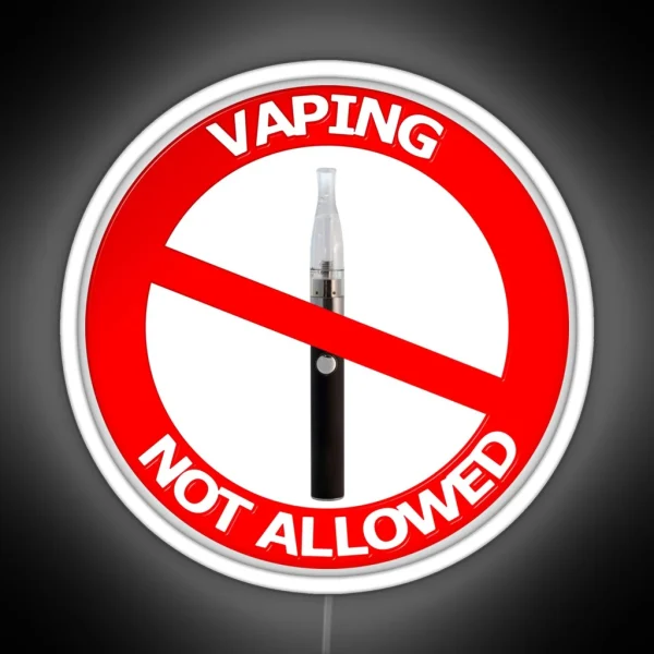 Vaping Not Allowed Sign RGB Neon Sign