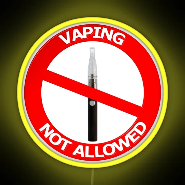 Vaping Not Allowed Sign RGB Neon Sign