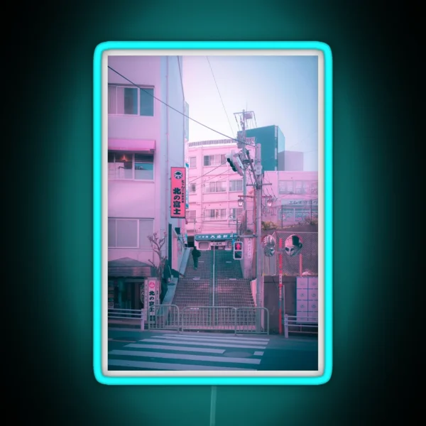 Vaporwave Aesthetic Tokyo Pink Japan Citypop Lofi Moody Vibe RGB Neon Sign