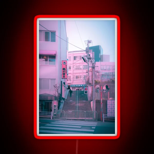 Vaporwave Aesthetic Tokyo Pink Japan Citypop Lofi Moody Vibe RGB Neon Sign