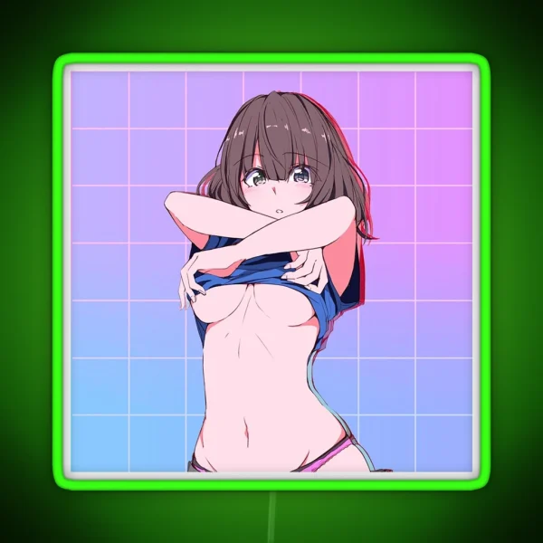 Vaporwave Anime Girl 1 RGB Neon Sign