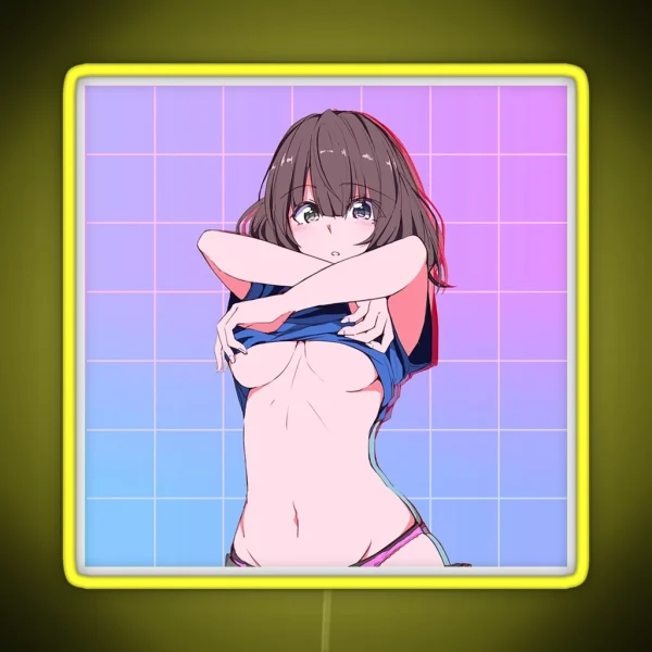 Vaporwave Anime Girl 1 RGB Neon Sign