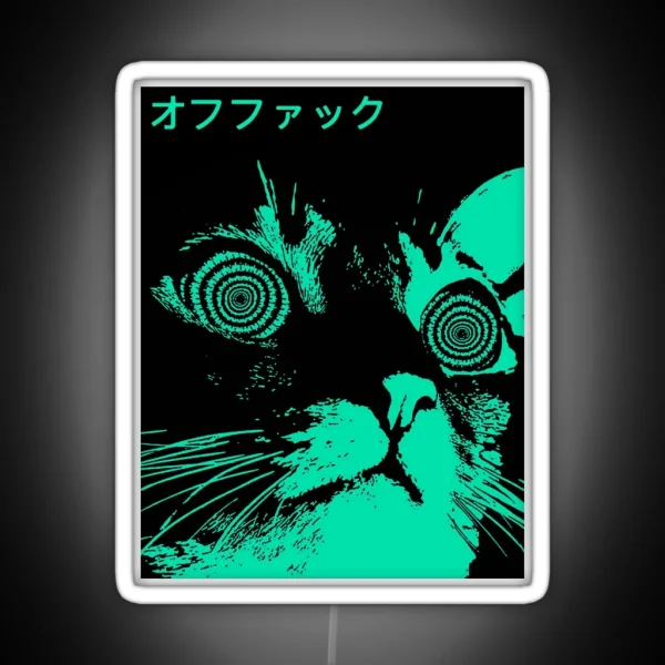 Vaporwave Cool Cat Japanese Urban Neon Style RGB Neon Sign