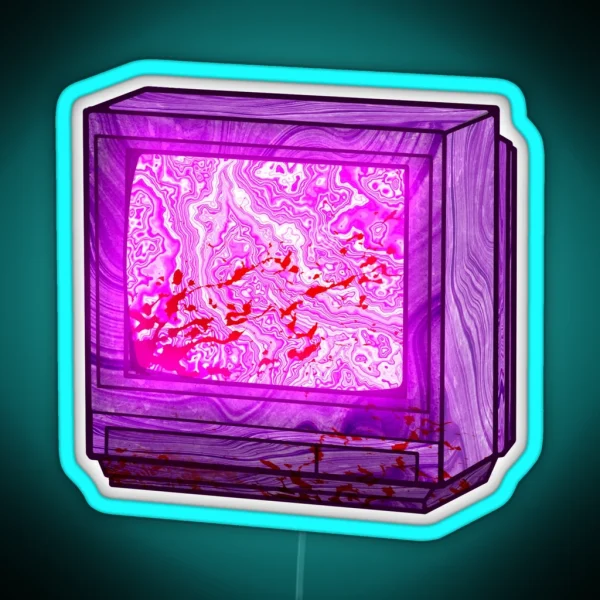Vaporwave CRT TV RGB Neon Sign