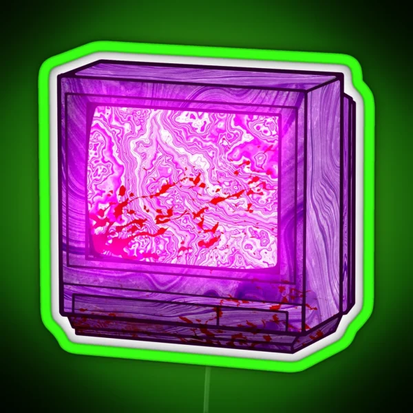 Vaporwave CRT TV RGB Neon Sign