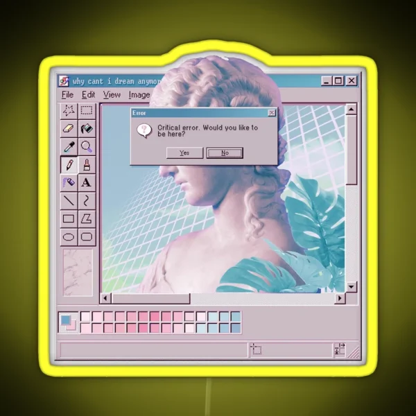 Vaporwave MS Paint Ultra RGB Neon Sign