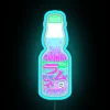 Vaporwave inspired vibrant Ramune bottle RGB neon art lighting decoration