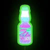 Vaporwave inspired retro-futuristic Japanese Ramune soda bottle LED neon wall art.