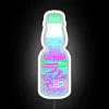 Vaporwave inspired Retrofuturistic LED Ramune sign with vibrant RGB lighting effects