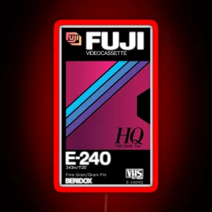 Vaporwave VHS Fuji E 240HQ RGB Neon Sign