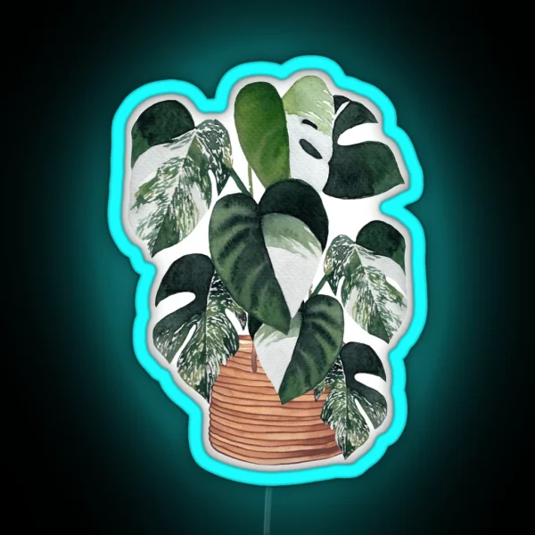 Variegated Monstera RGB Neon Sign