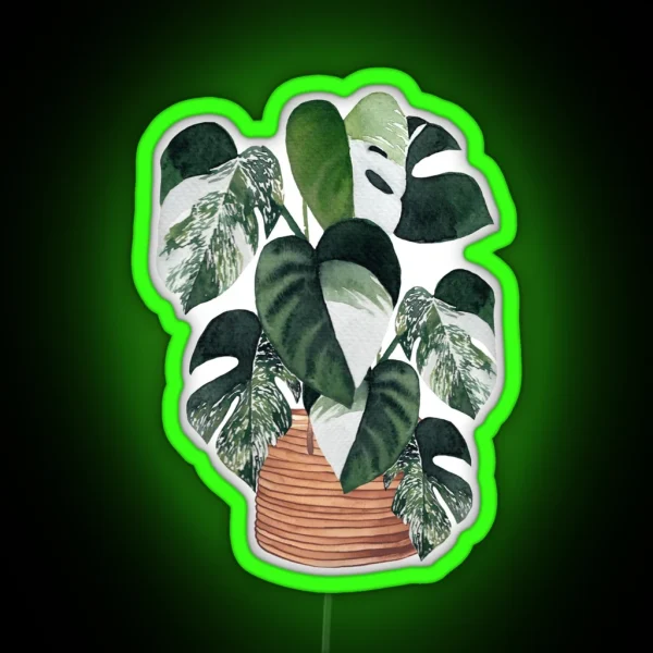 Variegated Monstera RGB Neon Sign