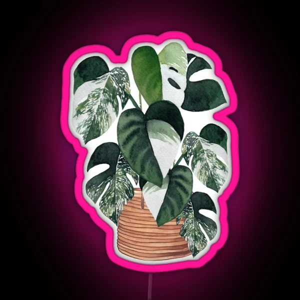 Variegated Monstera RGB Neon Sign