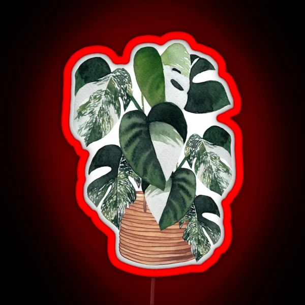 Variegated Monstera RGB Neon Sign