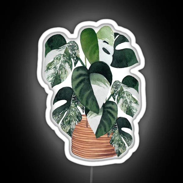 Variegated Monstera RGB Neon Sign