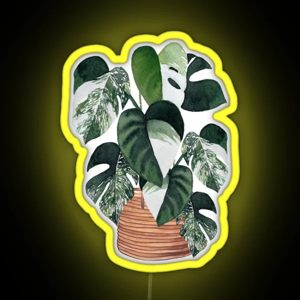 Variegated Monstera RGB Neon Sign
