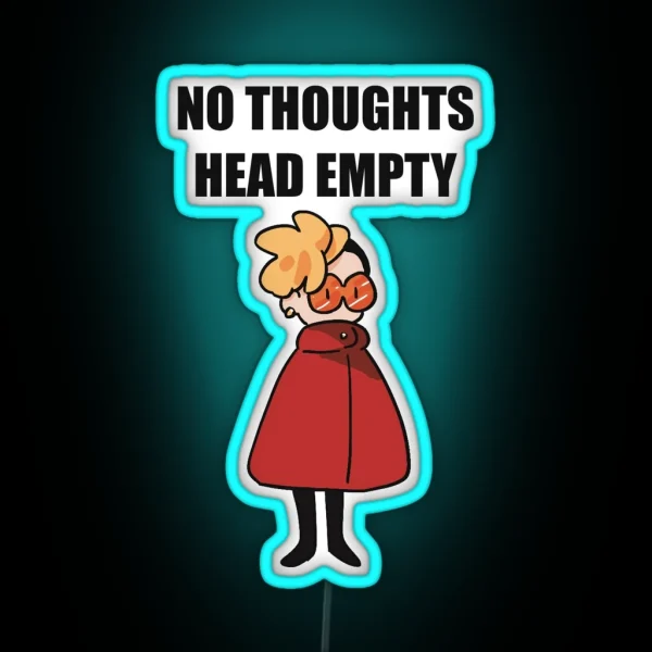 Vash No Thoughts Head Empty RGB Neon Sign