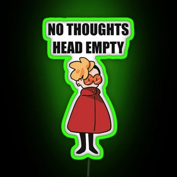 Vash No Thoughts Head Empty RGB Neon Sign